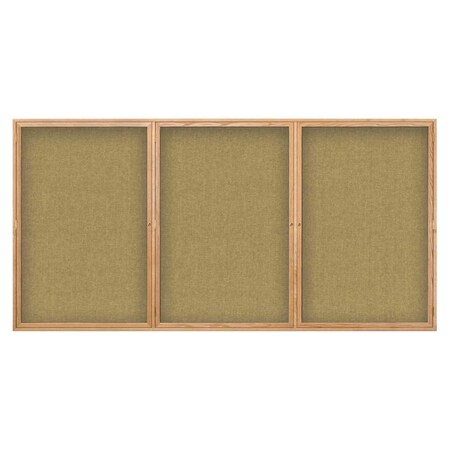 Open Faced Easy Tack Board,72x36,Marble Fabric/Gold